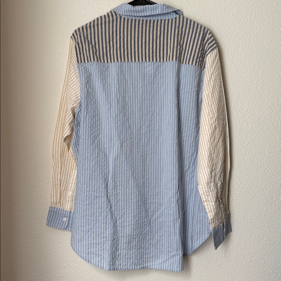 Aerie Off Duty Seersucker Button Down - Picture 8 of 8